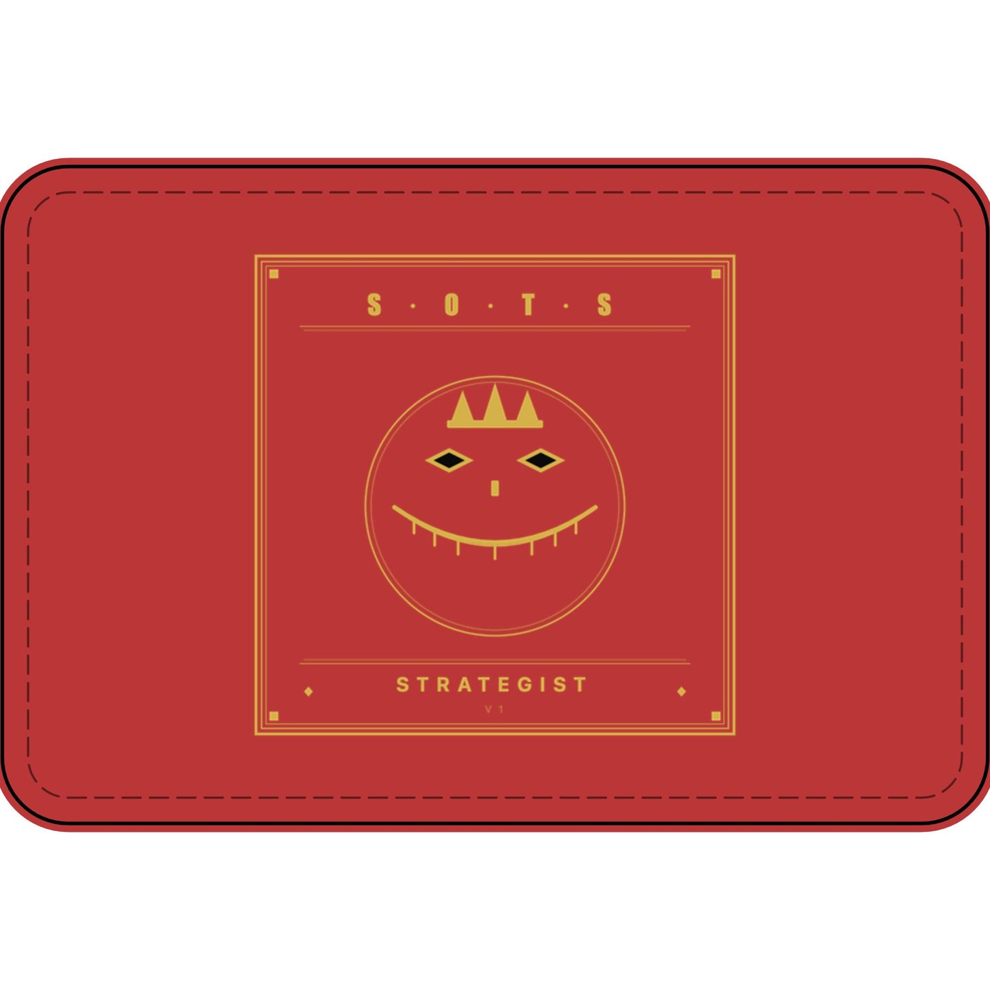 Strategist Faux Leather Patch – Engraved Gold Emblem