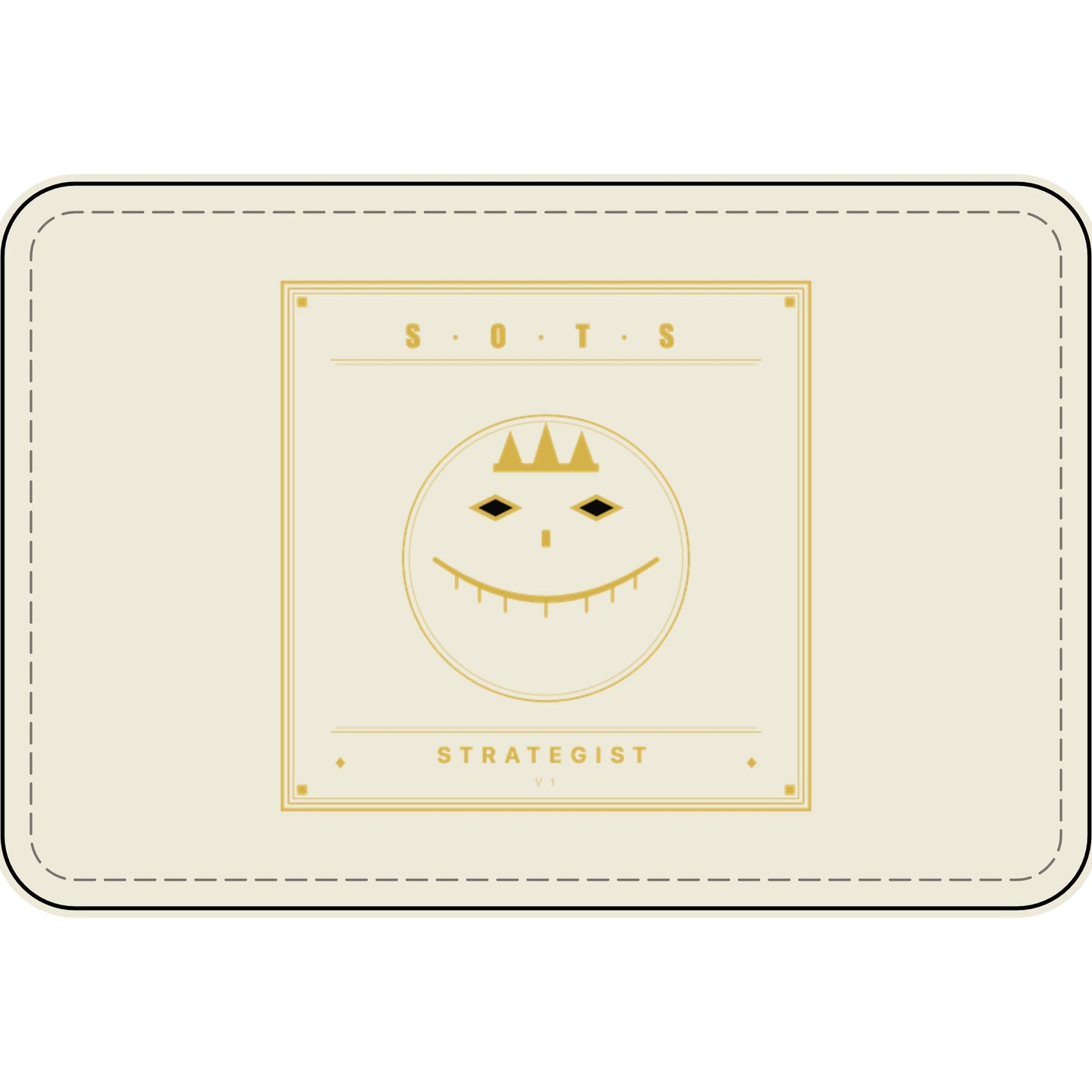 Strategist Faux Leather Patch – Engraved Gold Emblem
