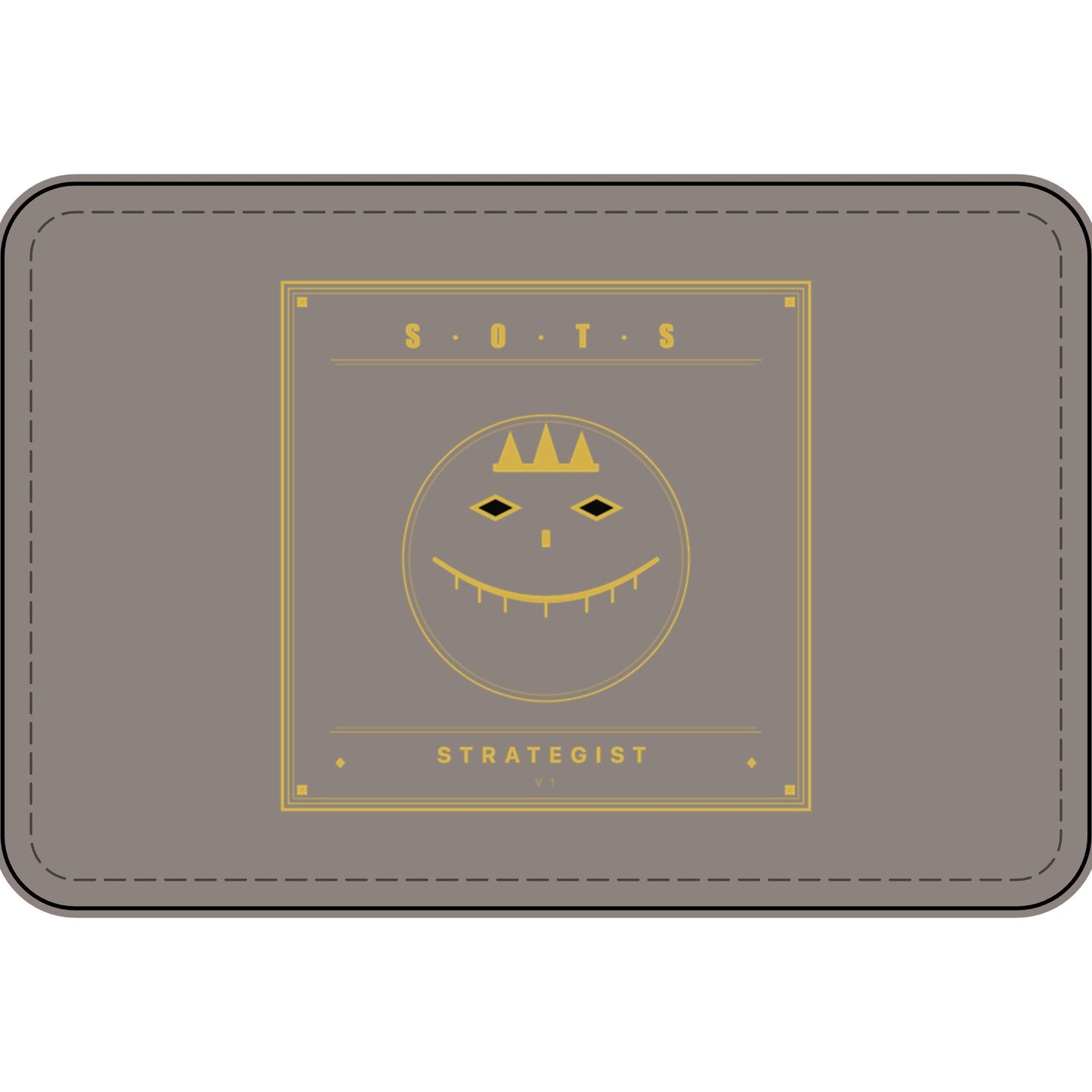 Strategist Faux Leather Patch – Engraved Gold Emblem