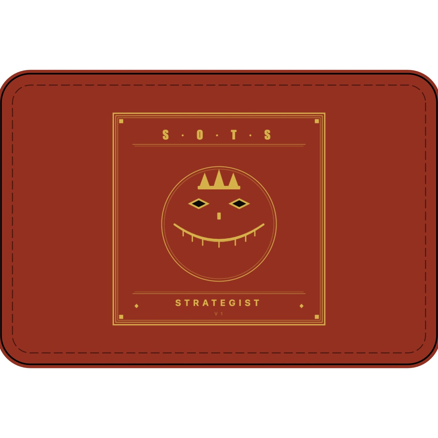 Strategist Faux Leather Patch – Engraved Gold Emblem