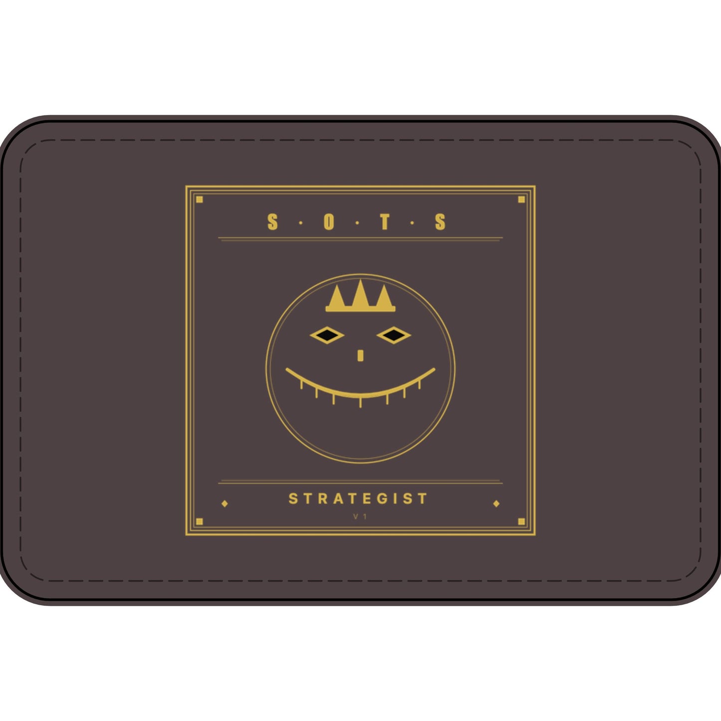 Strategist Faux Leather Patch – Engraved Gold Emblem