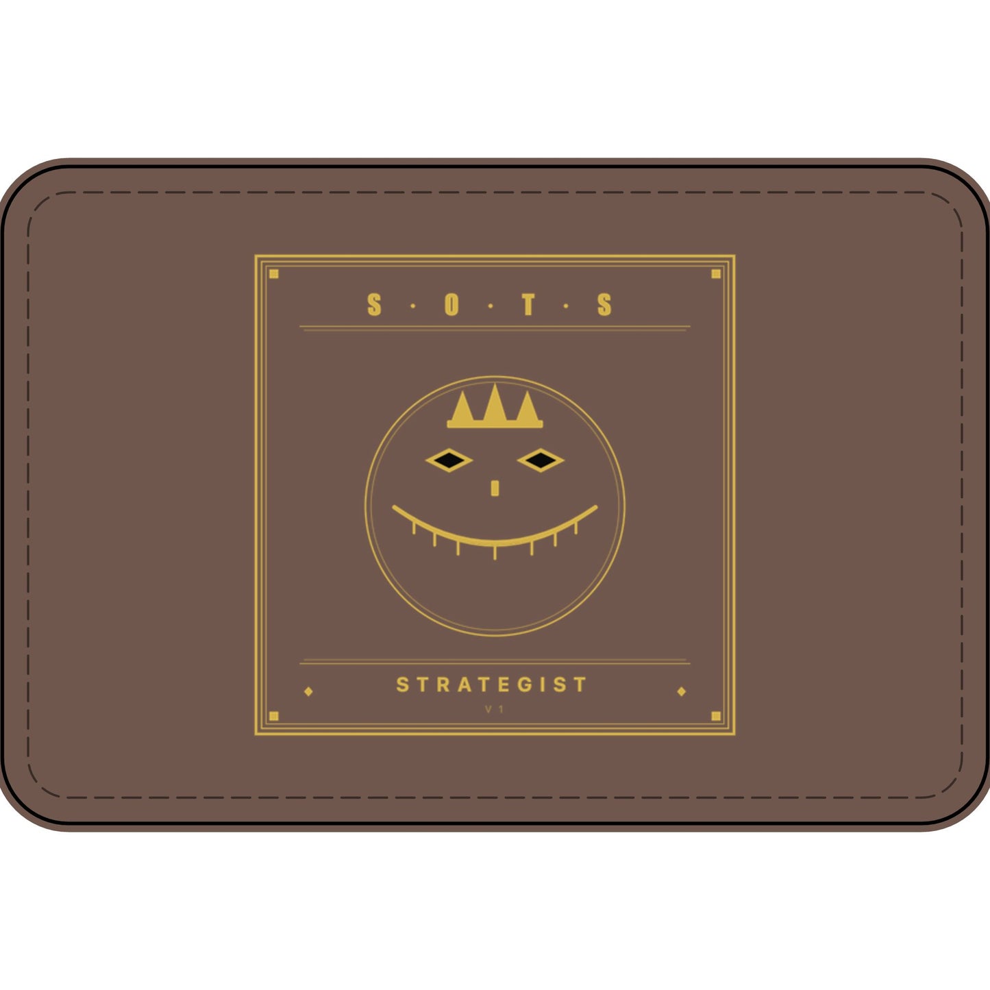 Strategist Faux Leather Patch – Engraved Gold Emblem