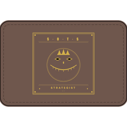 Strategist Faux Leather Patch – Engraved Gold Emblem