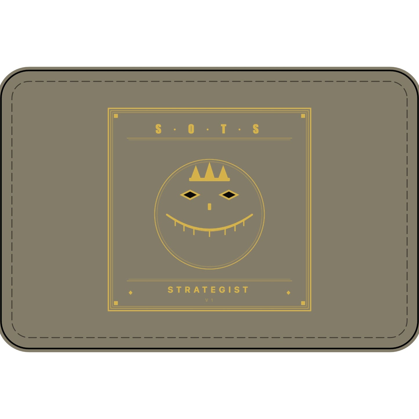 Strategist Faux Leather Patch – Engraved Gold Emblem