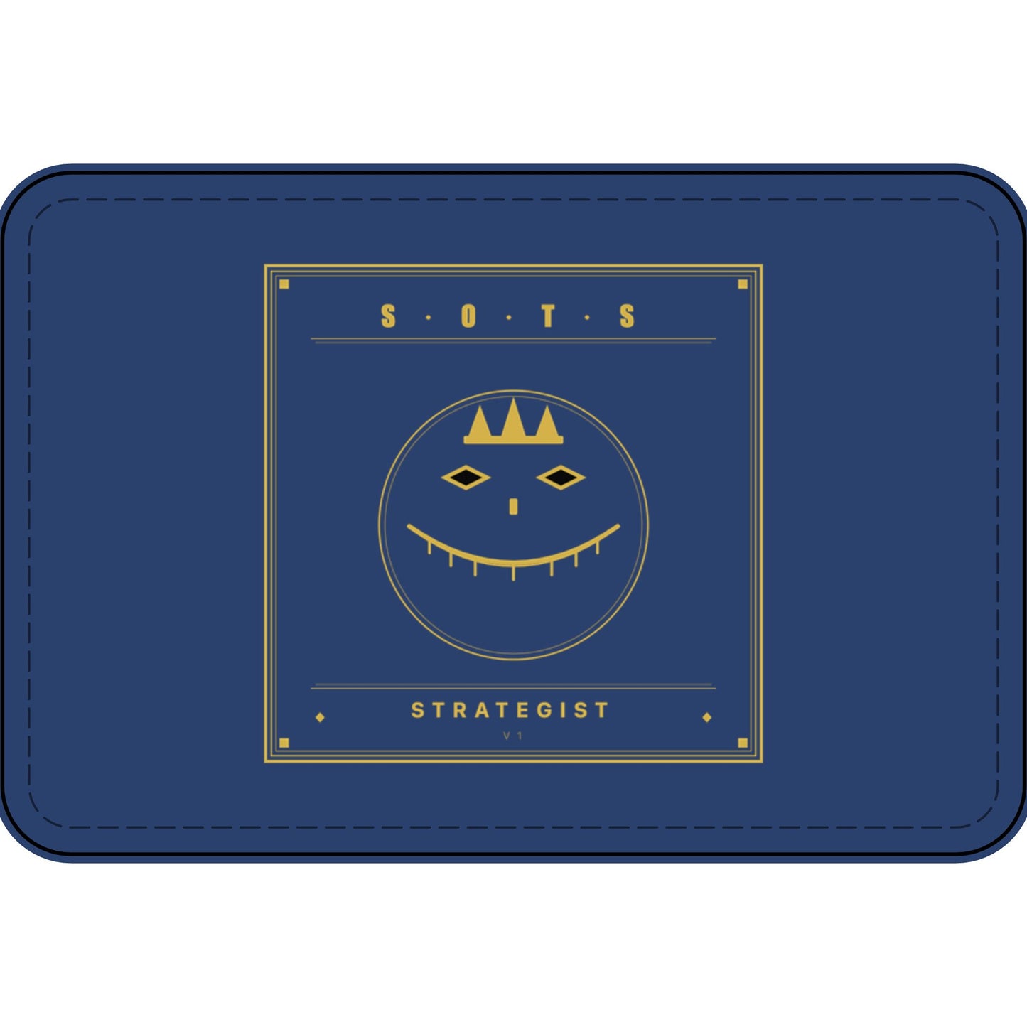 Strategist Faux Leather Patch – Engraved Gold Emblem