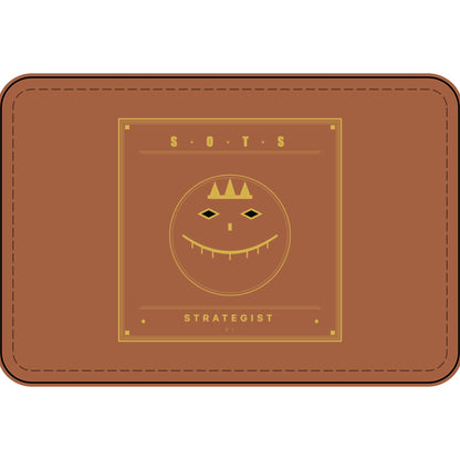 Strategist Faux Leather Patch – Engraved Gold Emblem