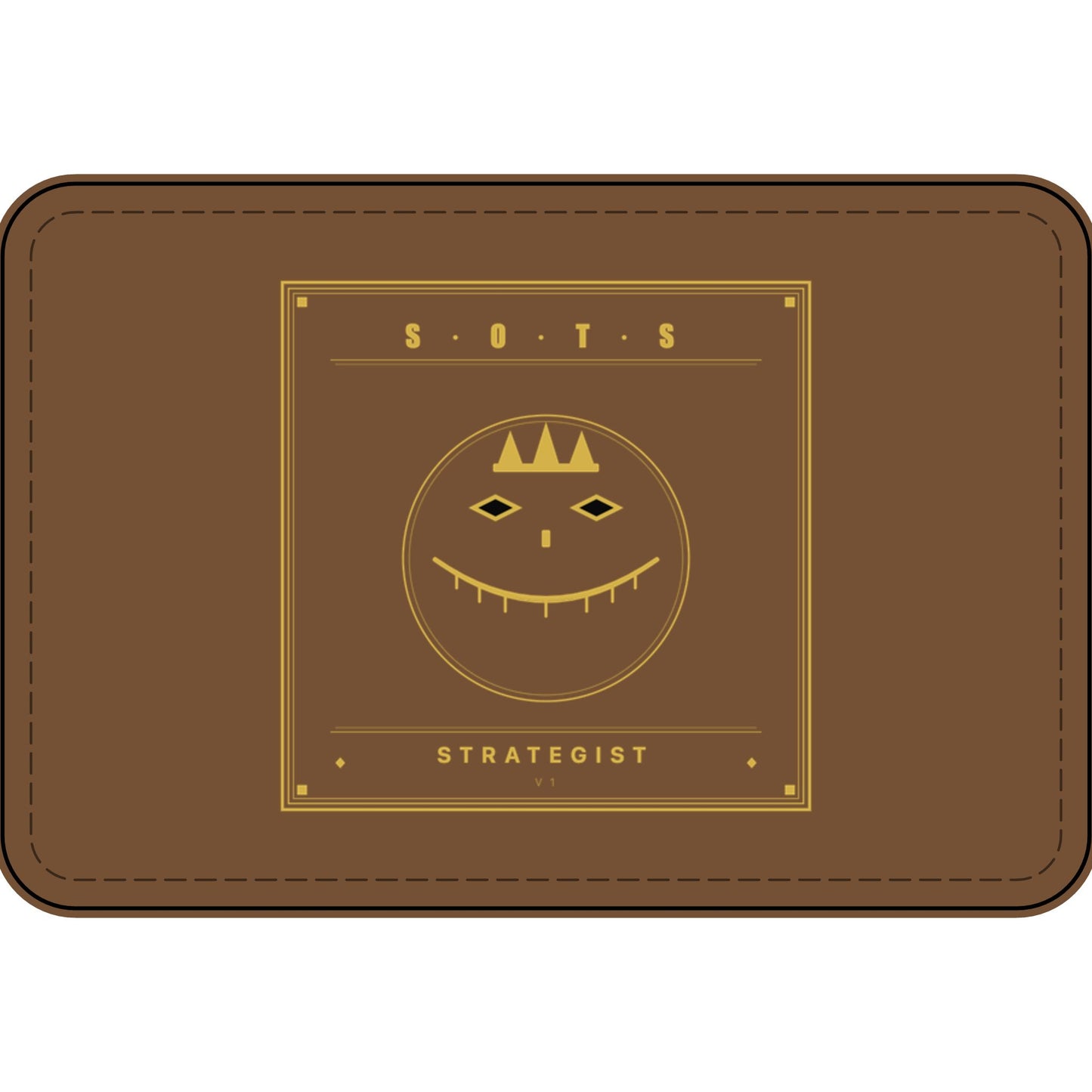 Strategist Faux Leather Patch – Engraved Gold Emblem