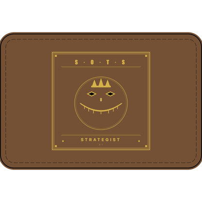 Strategist Faux Leather Patch – Engraved Gold Emblem