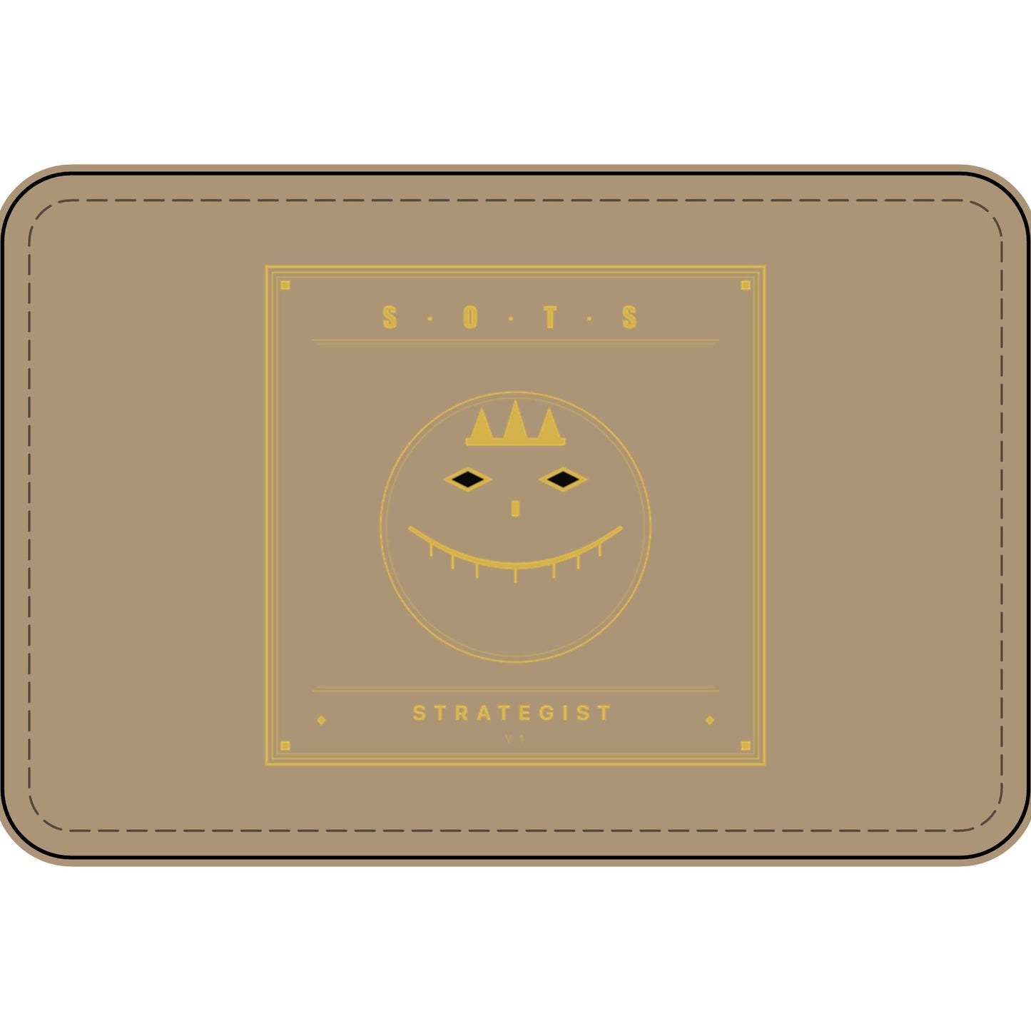 Strategist Faux Leather Patch – Engraved Gold Emblem