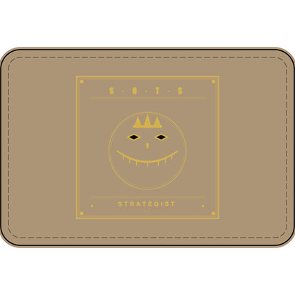 Strategist Faux Leather Patch – Engraved Gold Emblem