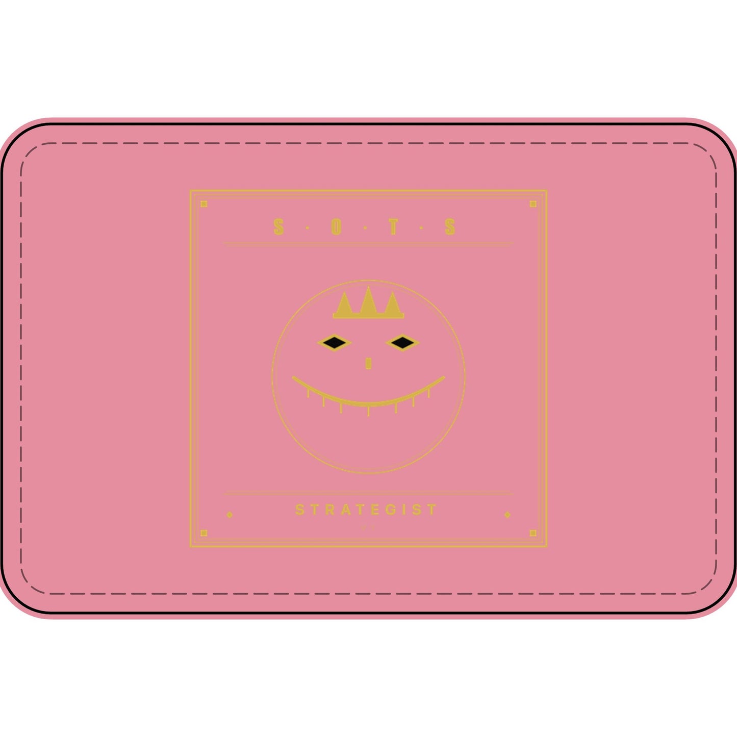 Strategist Faux Leather Patch – Engraved Gold Emblem