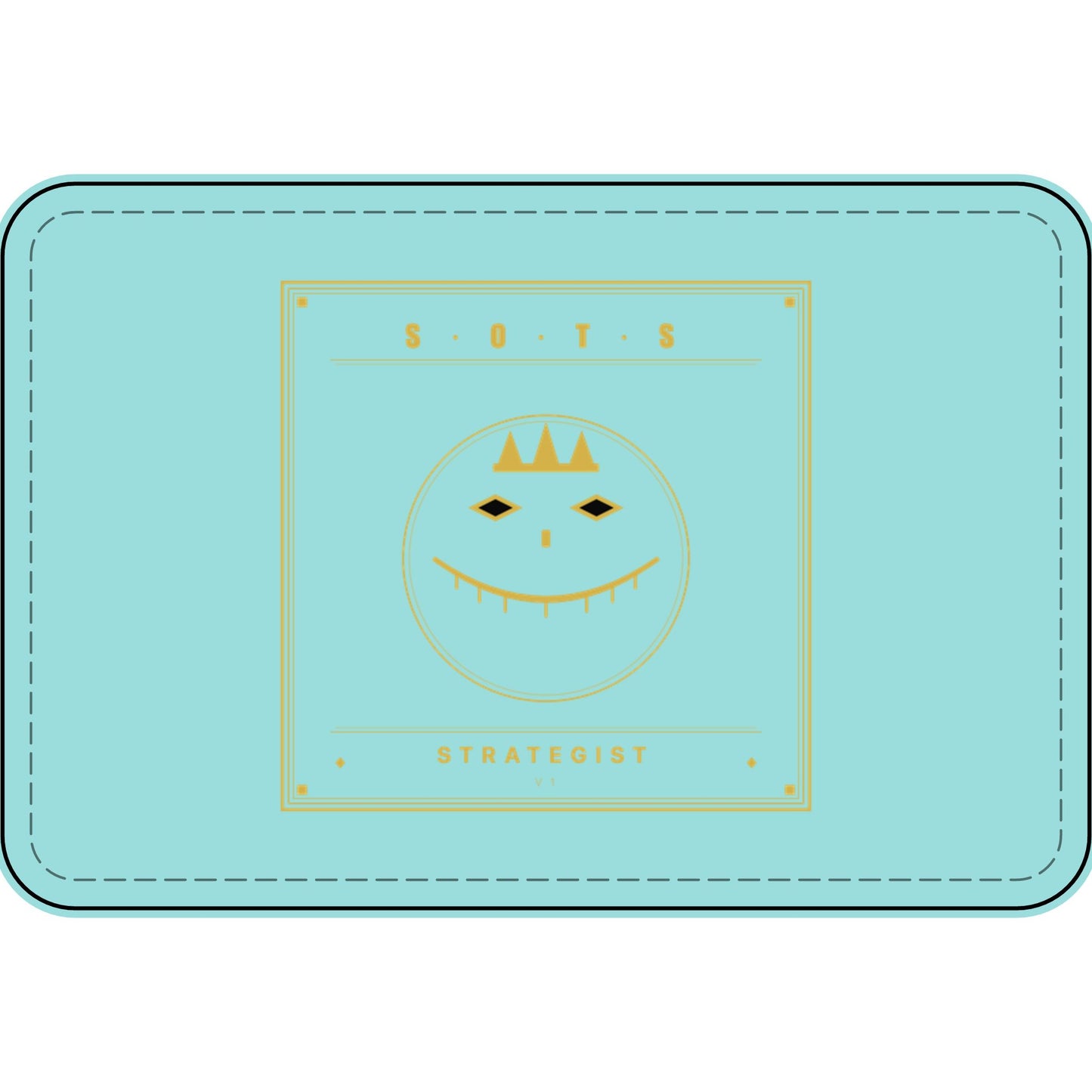Strategist Faux Leather Patch – Engraved Gold Emblem