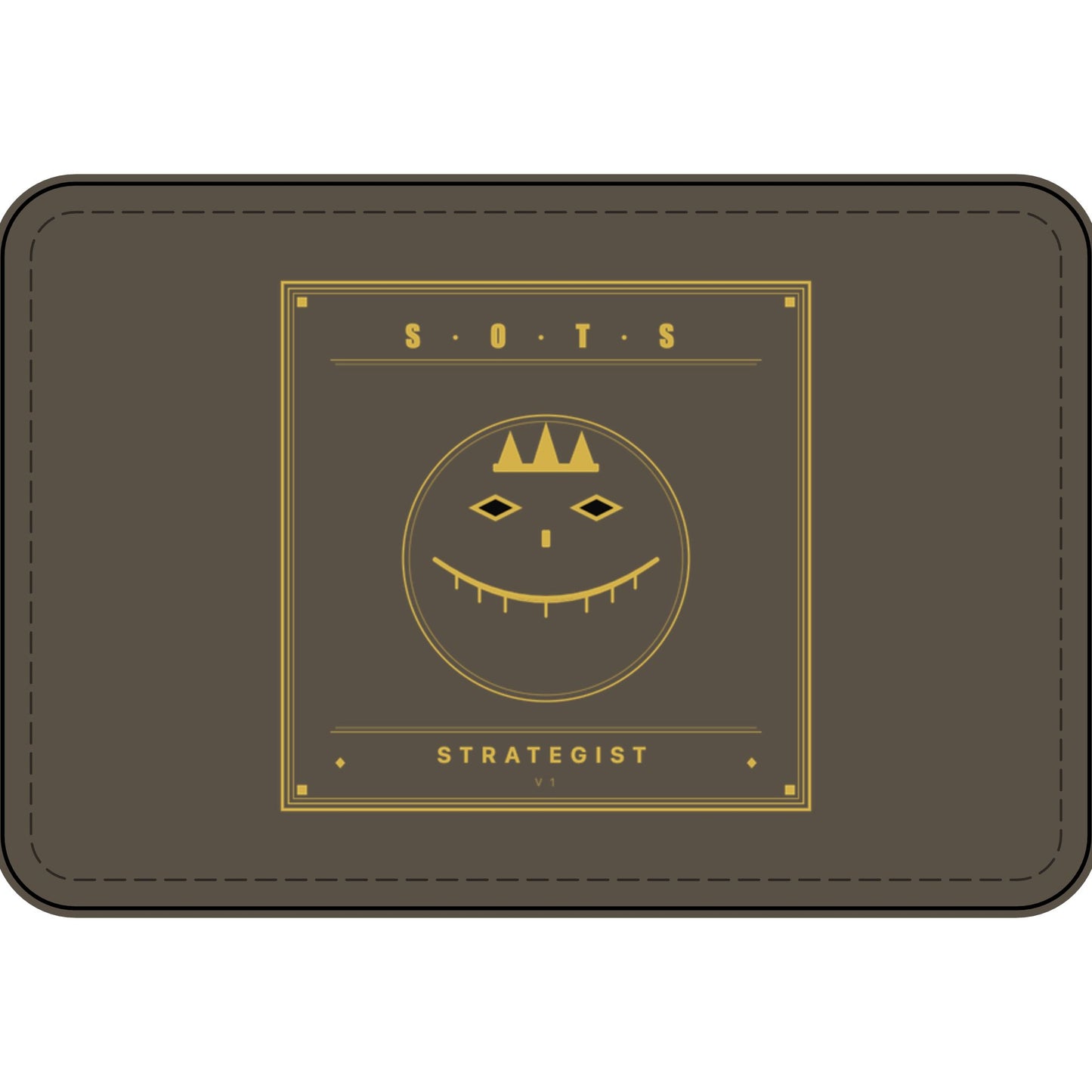 Strategist Faux Leather Patch – Engraved Gold Emblem