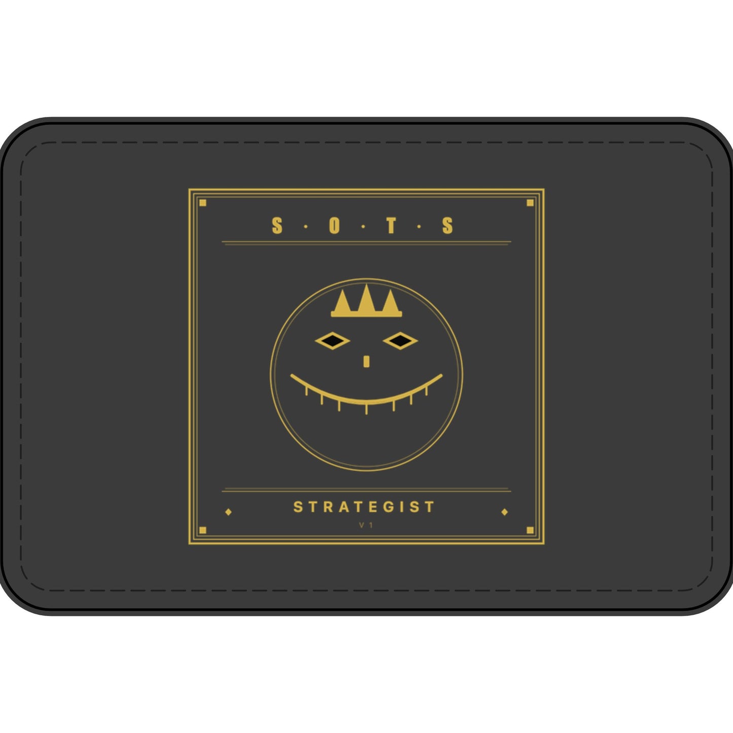 Strategist Faux Leather Patch – Engraved Gold Emblem