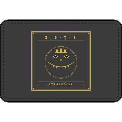 Strategist Faux Leather Patch – Engraved Gold Emblem
