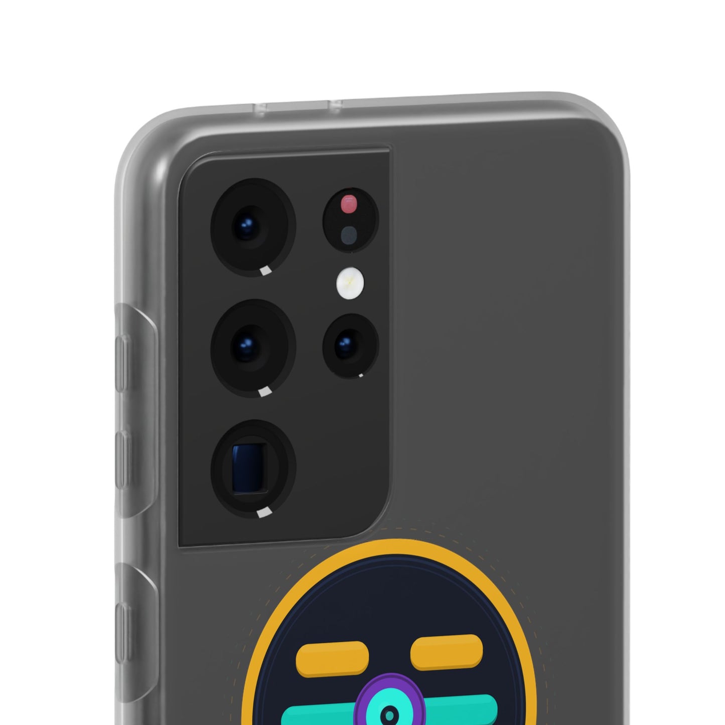 The Boards Shop Clear Phone Case with Colorful Tech Emblem