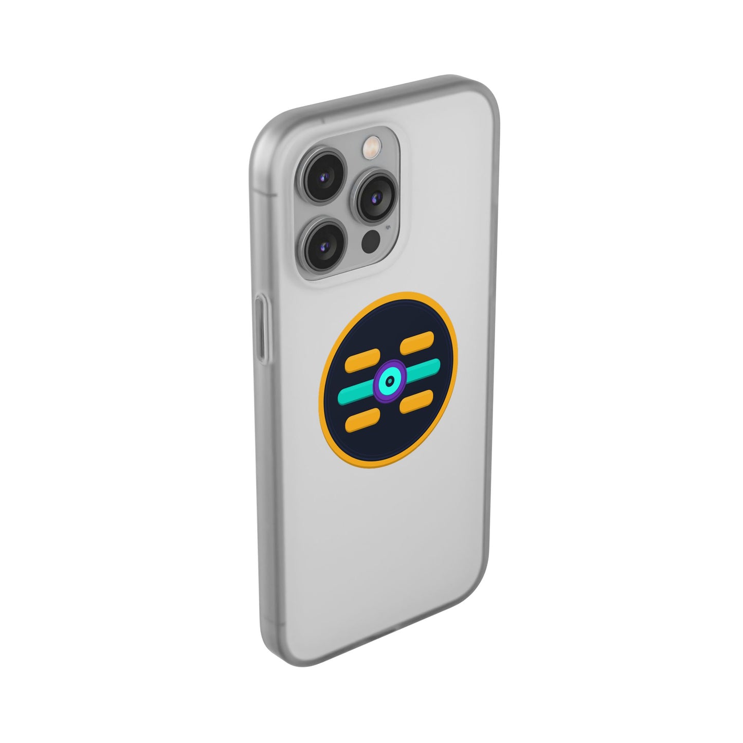 The Boards Shop Clear Phone Case with Colorful Tech Emblem