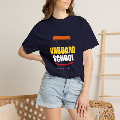 Unboard Skateboard T‑Shirt — Minimal Retro Skate Graphic Tee