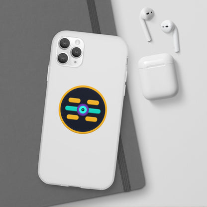 The Boards Shop Clear Phone Case with Colorful Tech Emblem