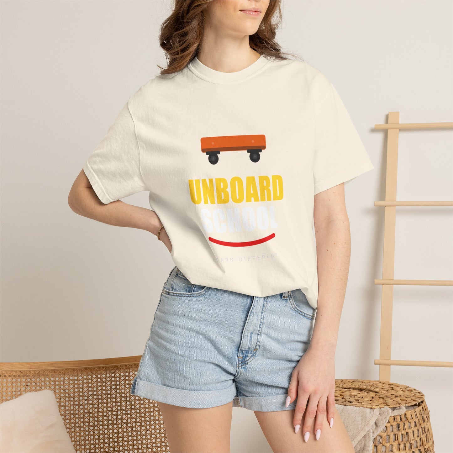 Unboard Skateboard T‑Shirt — Minimal Retro Skate Graphic Tee