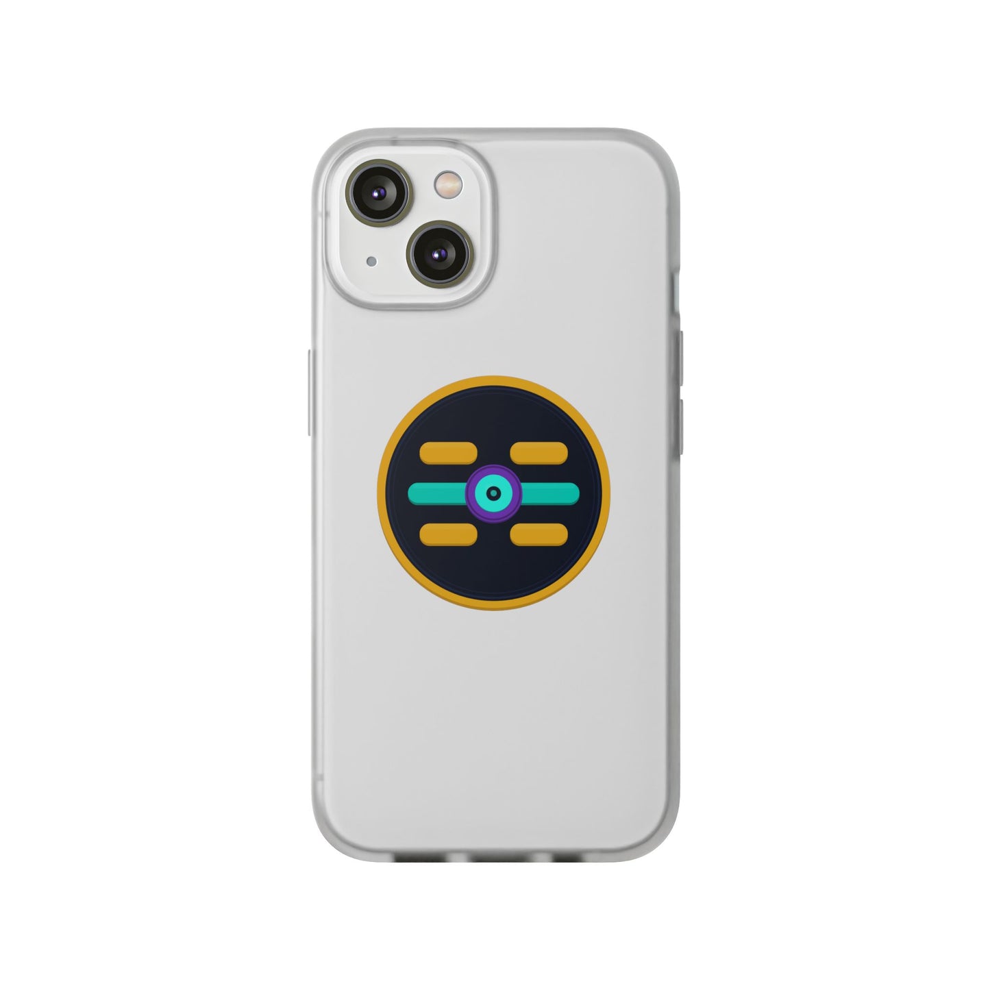 The Boards Shop Clear Phone Case with Colorful Tech Emblem