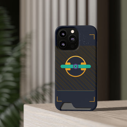 Blaise Series Wallet Phone Case — Retro Geometric Target