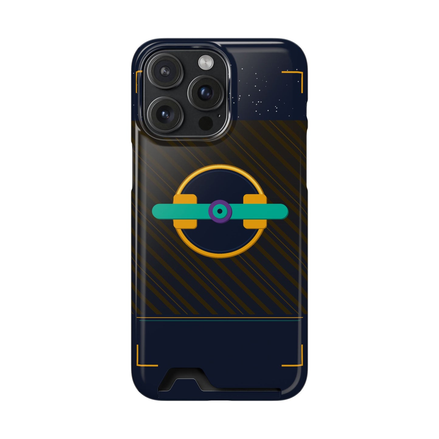 Blaise Series Wallet Phone Case — Retro Geometric Target