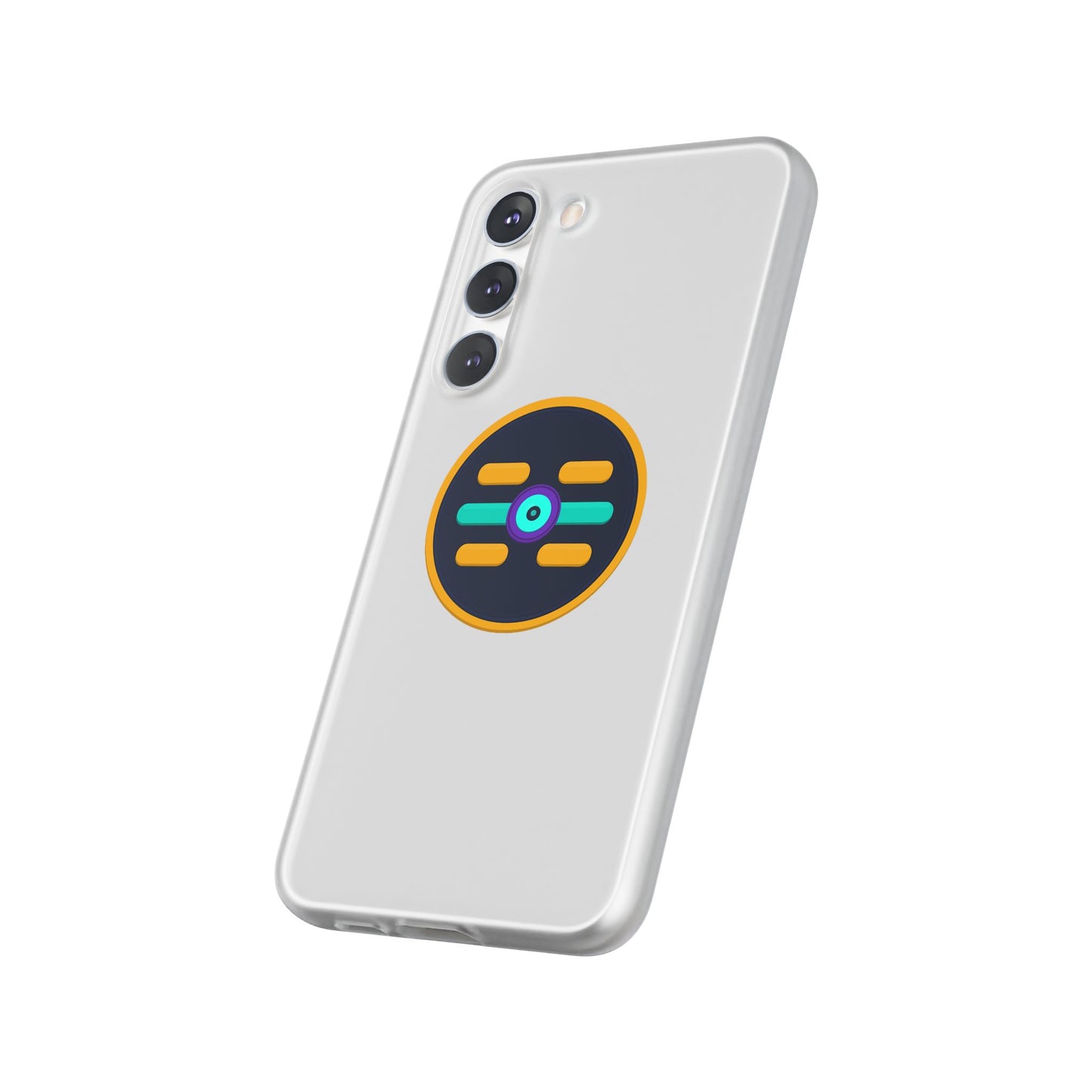 The Boards Shop Clear Phone Case with Colorful Tech Emblem