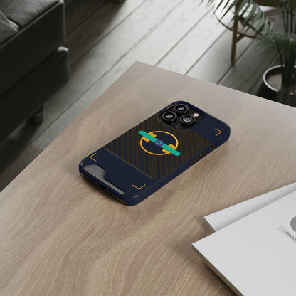 Blaise Series Wallet Phone Case — Retro Geometric Target