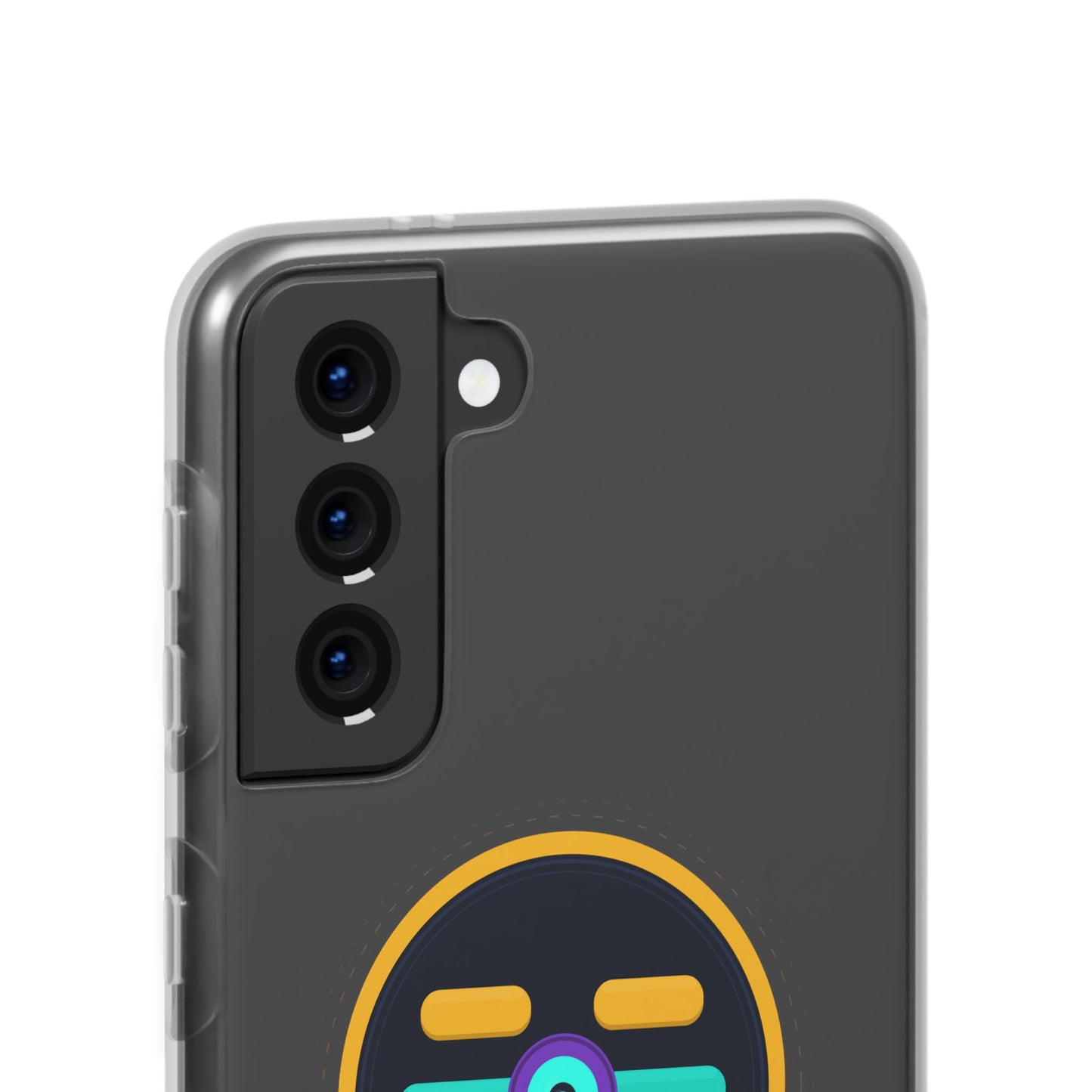 The Boards Shop Clear Phone Case with Colorful Tech Emblem