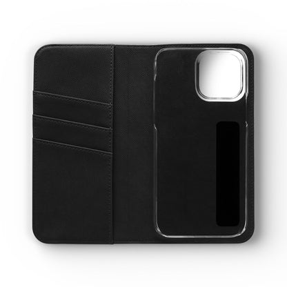 Unboards Cosmic Flip Case — Retro Space Tech Wallet Cover
