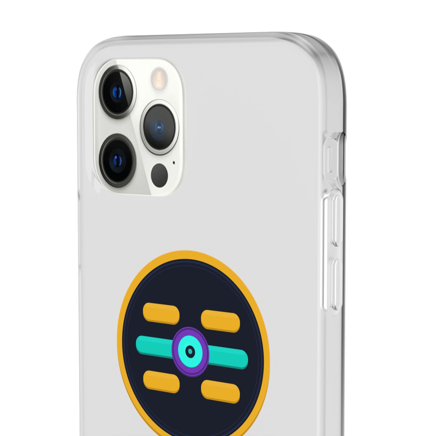 The Boards Shop Clear Phone Case with Colorful Tech Emblem