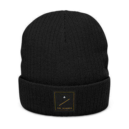 The Boards Embroidered Ribbed Beanie — Snowboard Culture Knit Hat