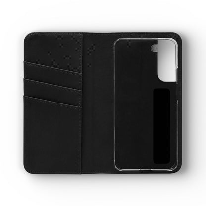 Unboards Cosmic Flip Case — Retro Space Tech Wallet Cover