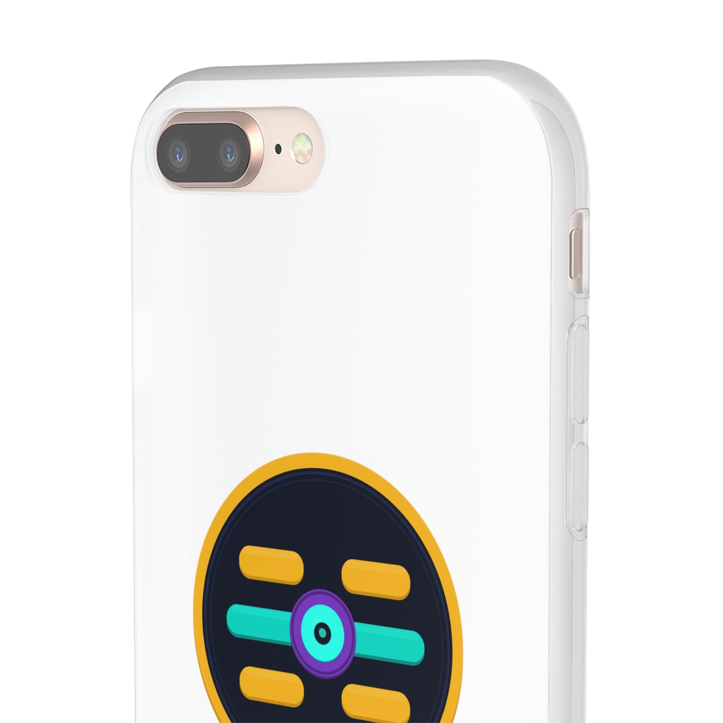 The Boards Shop Clear Phone Case with Colorful Tech Emblem